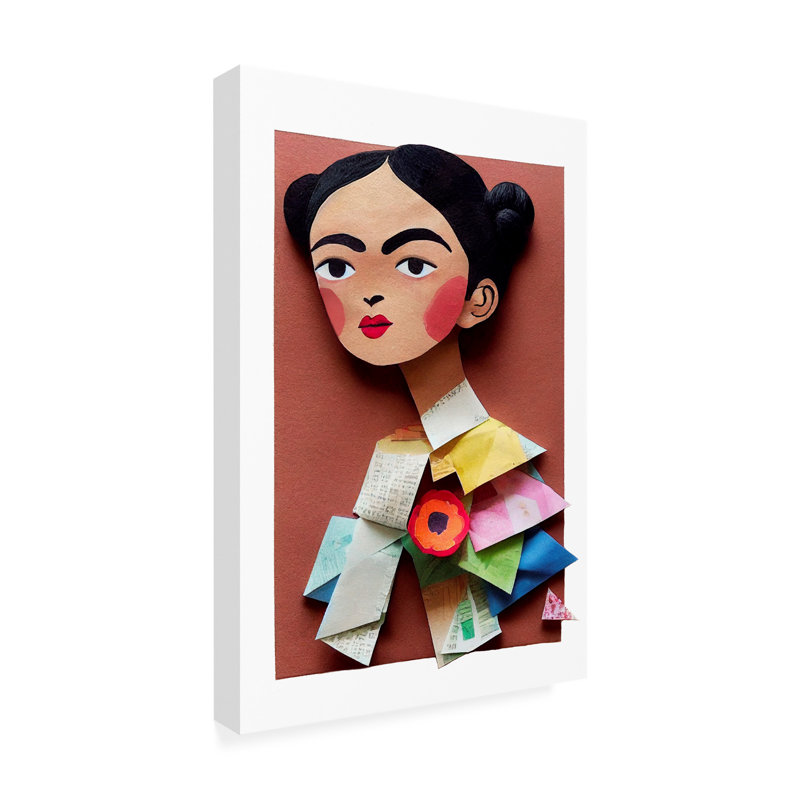 Frida moderne et contemporaine (version papier) sur toile, H 19 po x l 12 po x P 2 po