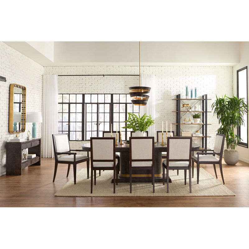 Jackson Upholstered Arm Chair, Midnight Arabica