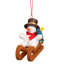 Christian Ulbricht Ornament - Snowman On Sled