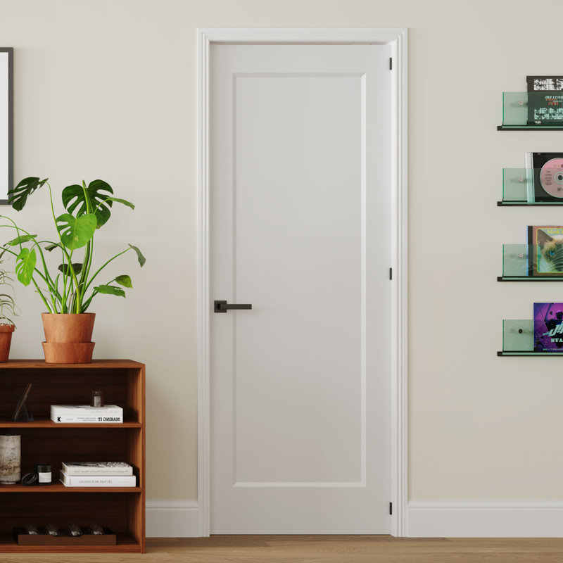 1 panneau de porte intérieur moulé creux Shaker Core, 30 po x 80 po, S'ouvre à droite vers l'intérieur
