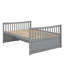 Lit de jour double en bois pleine grandeur, lit gigogne simple et 3 tiroirs de rangement-540491672