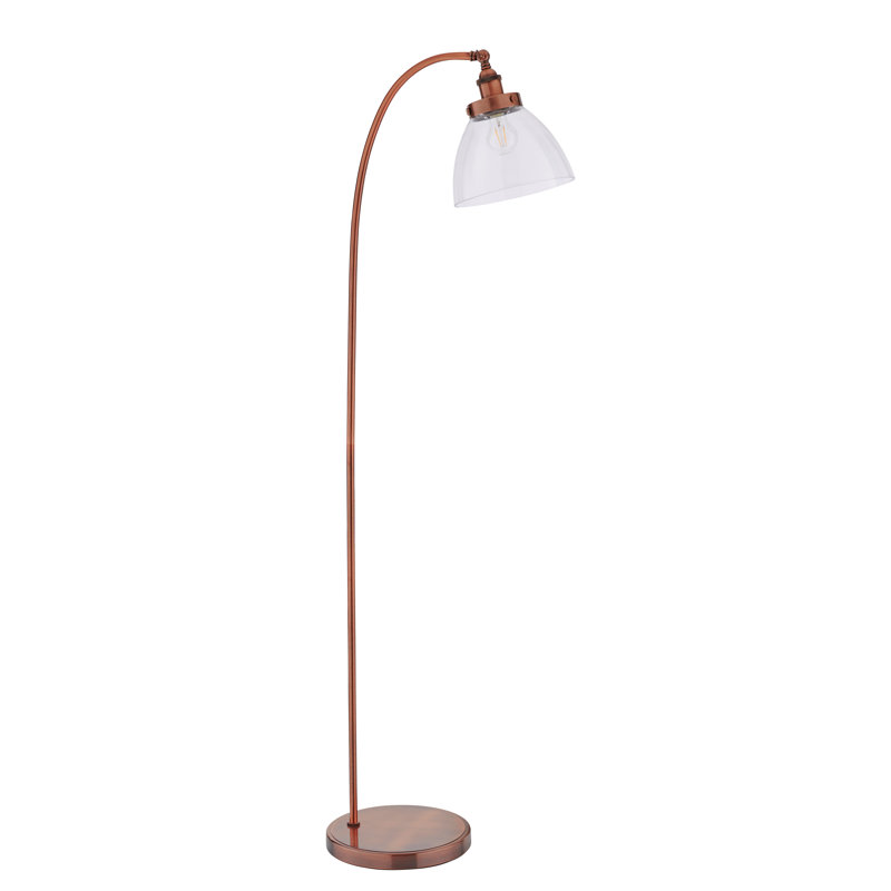Anais 152cm Arched Floor Lamp, Copper