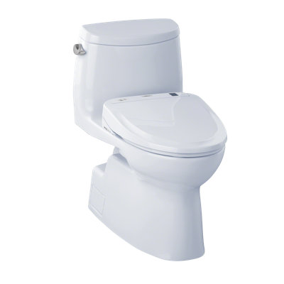 Toilette allongée une pièce 1,28 GPF TOTO® WASHLET + ® Carlyle® II et siège de bidet WASHLET® S300e, blanc coton