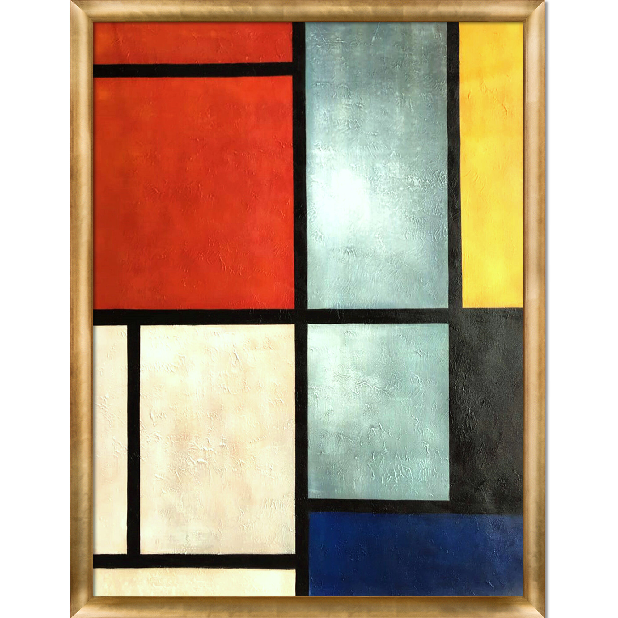 Vault W Artwork Tableau 3 With Orange -Red, Yellow, Black, Blue And ...