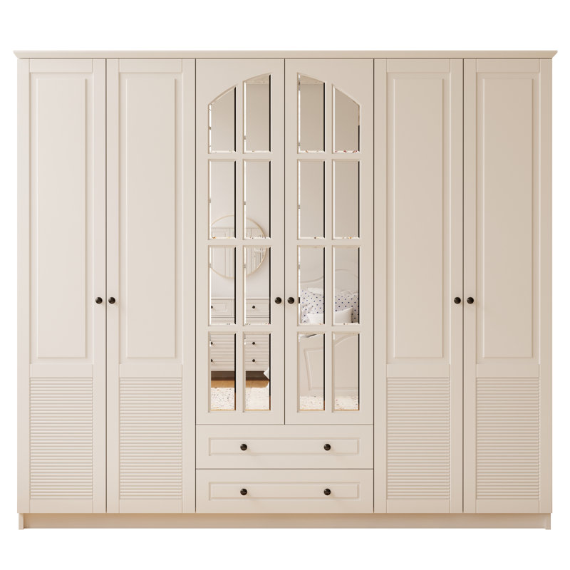 Anthonella 6 Door Manufactured Wood Wardrobe