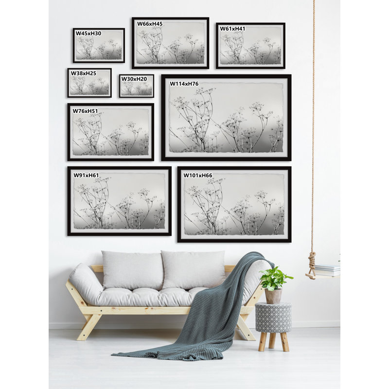 Misty Flowers - Single Picture Frame Painting, 20 cm H x 30 cm W