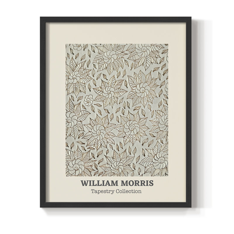 William Morris, reproduction encadrée CCX III, Noir, H 14 po x l 11 po