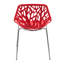 Asbury Stackable Dining Chair with Floral Cutout Back and Stainless Steel Legs – Modern Metal Side Chair for Kitchen, Dining Room, or Restaurant-21376066-129509128