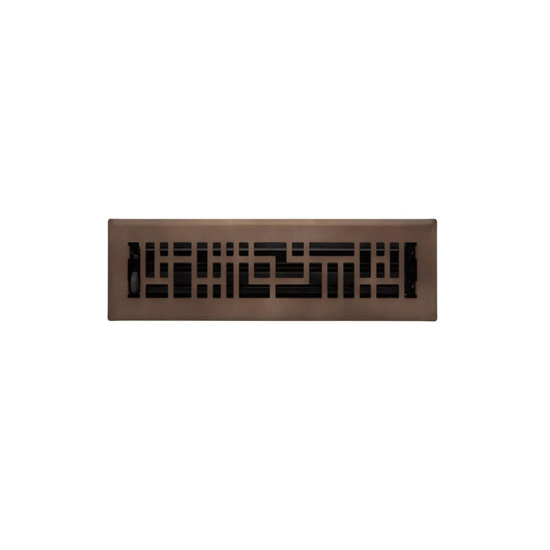 Registre de plancher en acier Baer, Bronze huilé, 2,25 po x 14 po