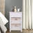 1-Drawer Nightstand with Two Removable Baskets, Storage Bedside Table