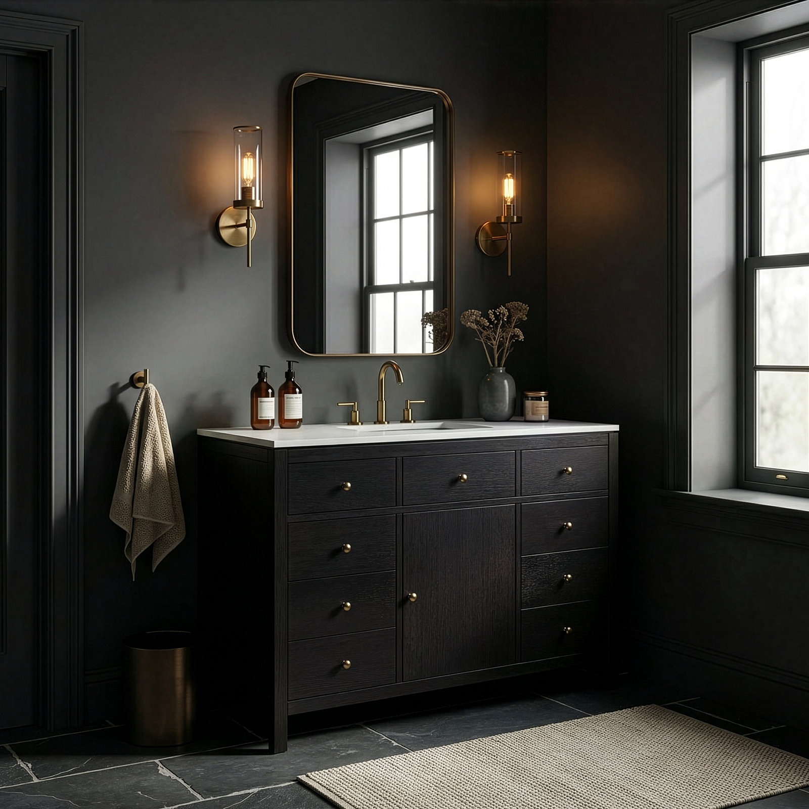 Celine 48" Acacia Single Bathroom Vanity, Coffee