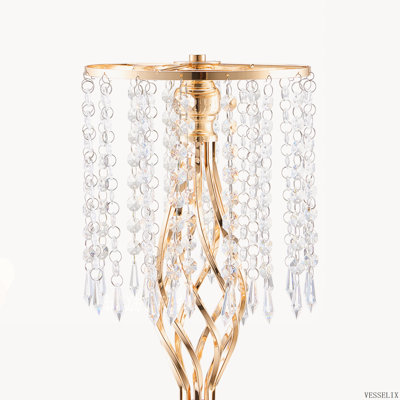 Ensemble de 20 vases supports à fleurs en cristal de 43 cm de hauteur pour mariage