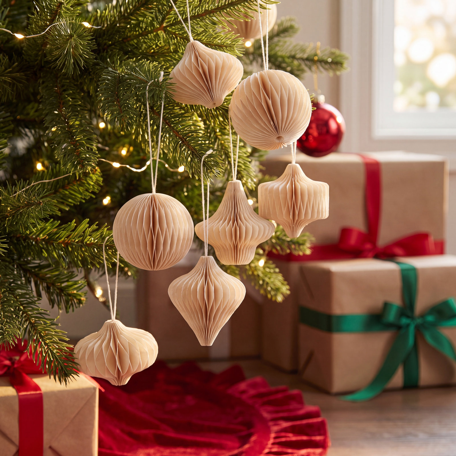 2" Holiday Ornament, Cream
