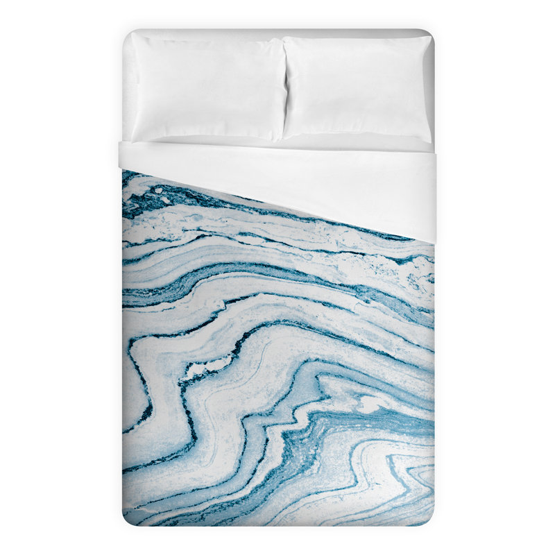  Housse de couette en marbre Palladium, Housse de couette pour lit simple