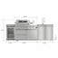 Îlot de cuisine 46 po avec 4 brûleurs 72 000 BTU avec réfrigérateur et rangement-130918377