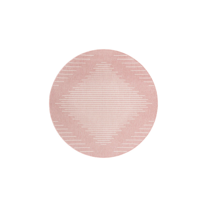 Striped Indoor / Outdoor Rug, Round 7'10"