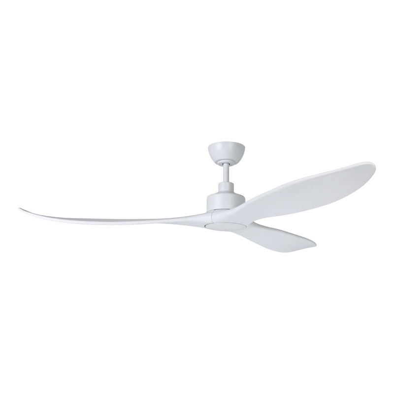 Zionne Ceiling Fan, 80" H x 72" W x 72" D, White, White