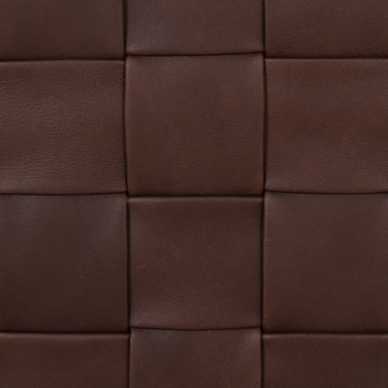 FLORES Square Ottoman, Dark Brown