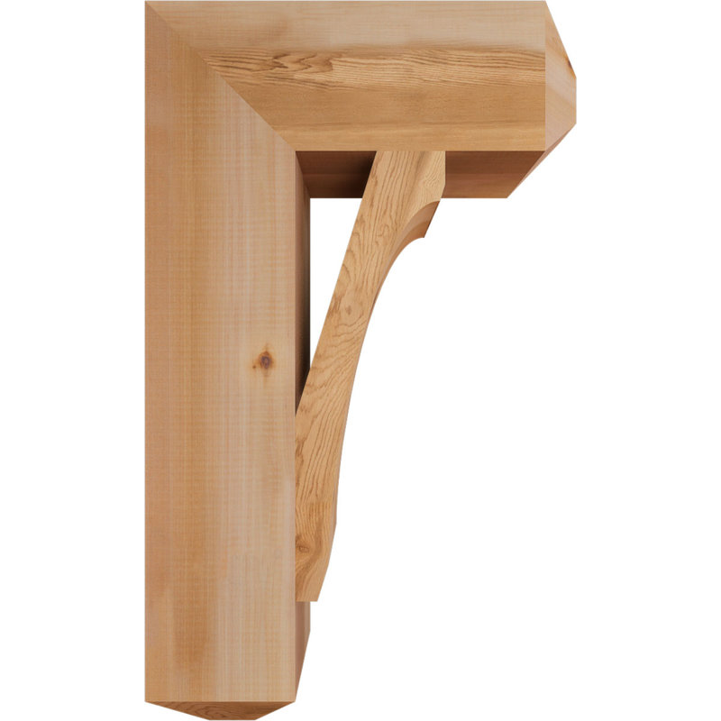 H Support en bois / corbeau, Western Red Cedar (Smooth), H 30 po x l 5,5 po x P 18 po