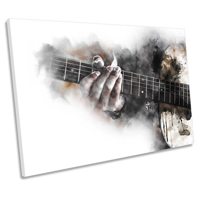 Guitar Music Grunge - Wrapped Canvas Print