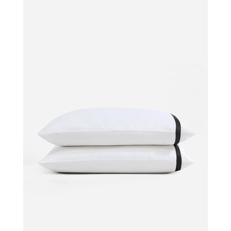 Frame Pillow Case, King / Cal King Pillowcases, White/Black
