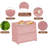 Vintage Double Layer Bread Box For Kitchen Counter Bamboo Bread Storage Container Large Capacity Bread Storage Bin (Pink)