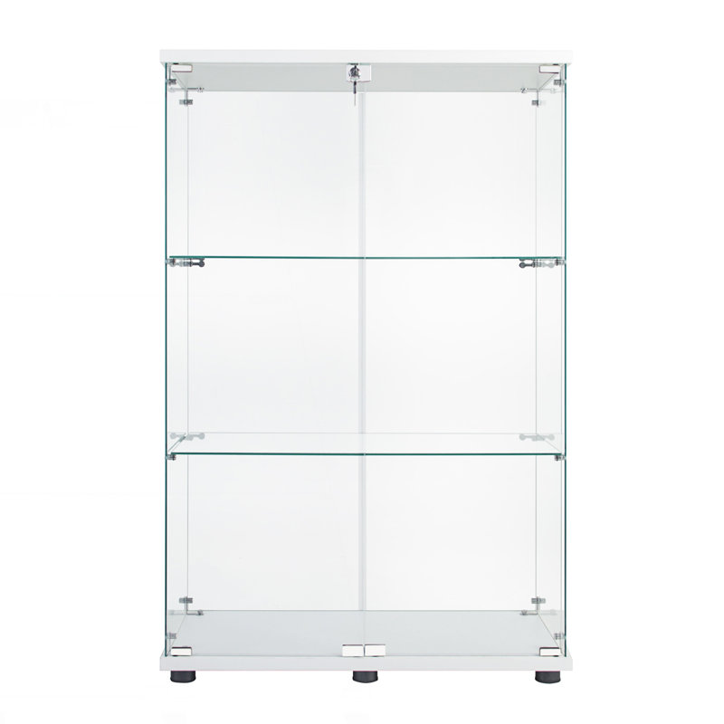 Vitrine à une porte avec 3 tablettes, H 15,04 po x l 50,03 po x P 30,06 po, Blanc