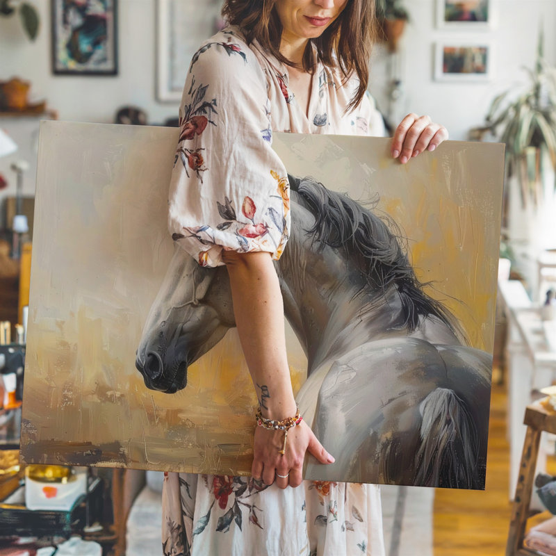 «Whispering Grace Canvassoft Pastel Horse», H 11 po x l 14 po