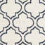 Tapis à motif géométrique ivoire / bleu marine Ammundsen-701233371