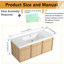  Ensemble de meuble-lavabo mural simple 48 po avec plateau en résine Ruffor-1373134875