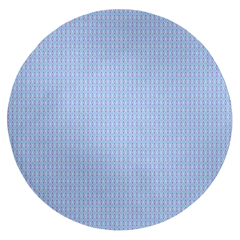 Chenille Geometric Indoor Rug, Round 5'