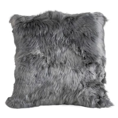  Coussin décoratif décoratif en laine douce à motif d'alpaga Suri H 4 po