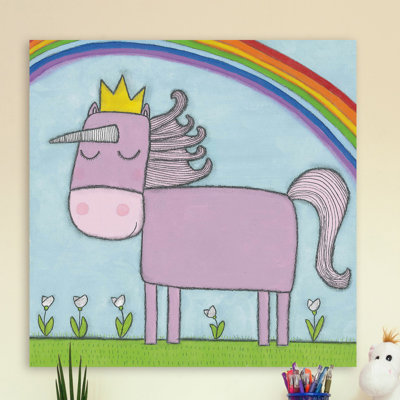 "Princess Unicorn" Print on Wrapped Canvas