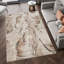 Essence Living Room Area Rug Oragnic Abstract Design Thick Cut-Shrink Pile Soft Modern Carpet with Jute Backing Contemporary Hallway Indoor Rug, Terracotta-1939495004