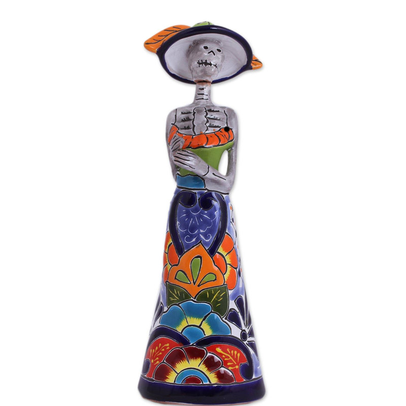 Figurine en céramique Churchwell Talavera Catrina