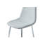 Mose 45cm H Fabric Upholstered Metal Upholstered Back Side Chair in Grey-292376149-367622629