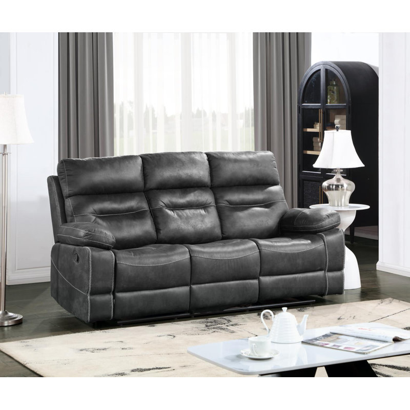 Upholstered Home Theater Seating with Cup Holder