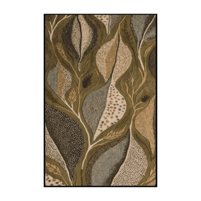 Tapis brun lavable à la machine