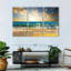 Coucher de soleil sur l'océan - impression sur toile tendue 3 pièces-402304415