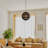 1-Light Black Pendant Lighting with Matte Black Shade