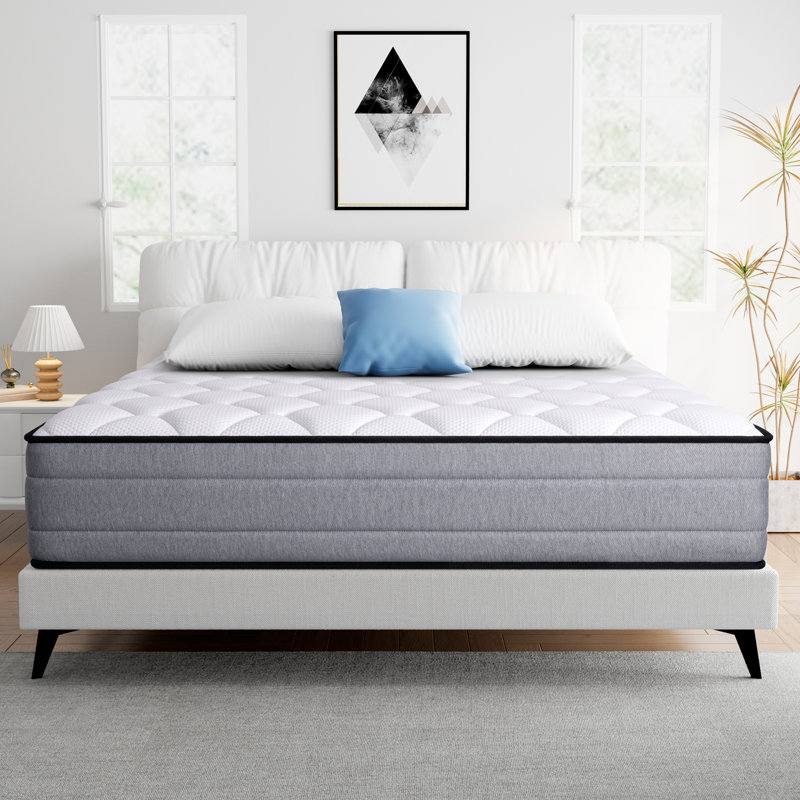 Alwyn Home Waterloo Individual Pocketed Coil Mattress, Light Color, Medium, Mattress in Box, Twin, 12"