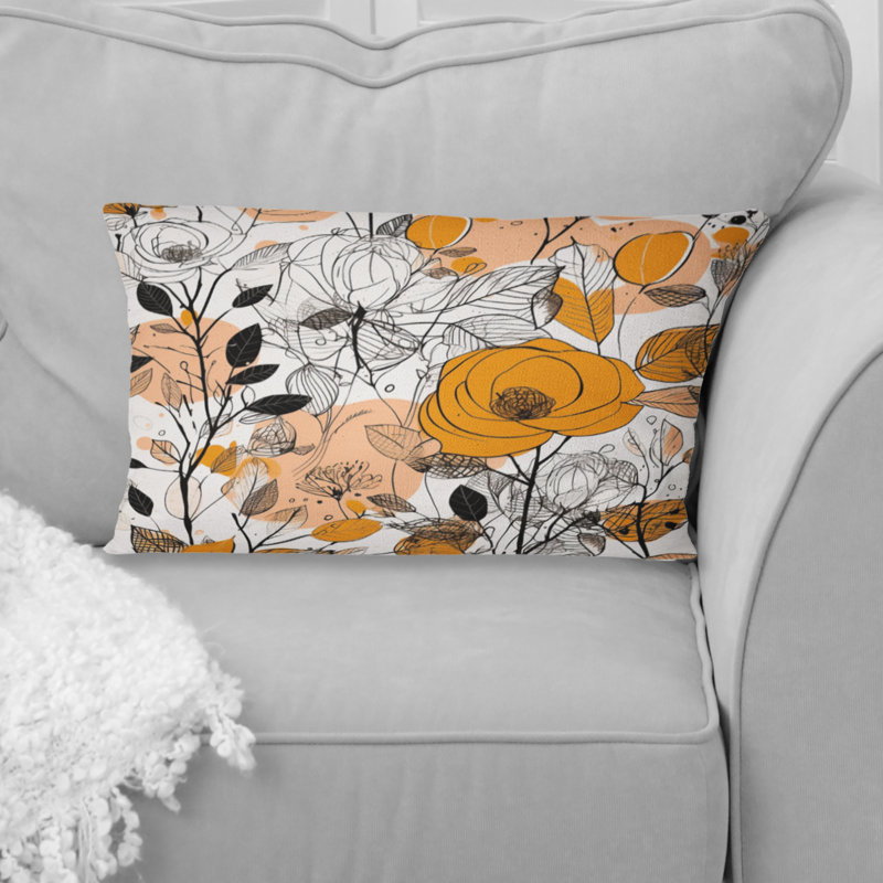 Coussin décoratif rétro rétro en terre cuite I - Abstract Botanicals