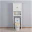 Armoire de rangement pour salle de bain en bois au-dessus de la toilette avec tablette réglable 23,62 po x 7,72 po x 67,32 po