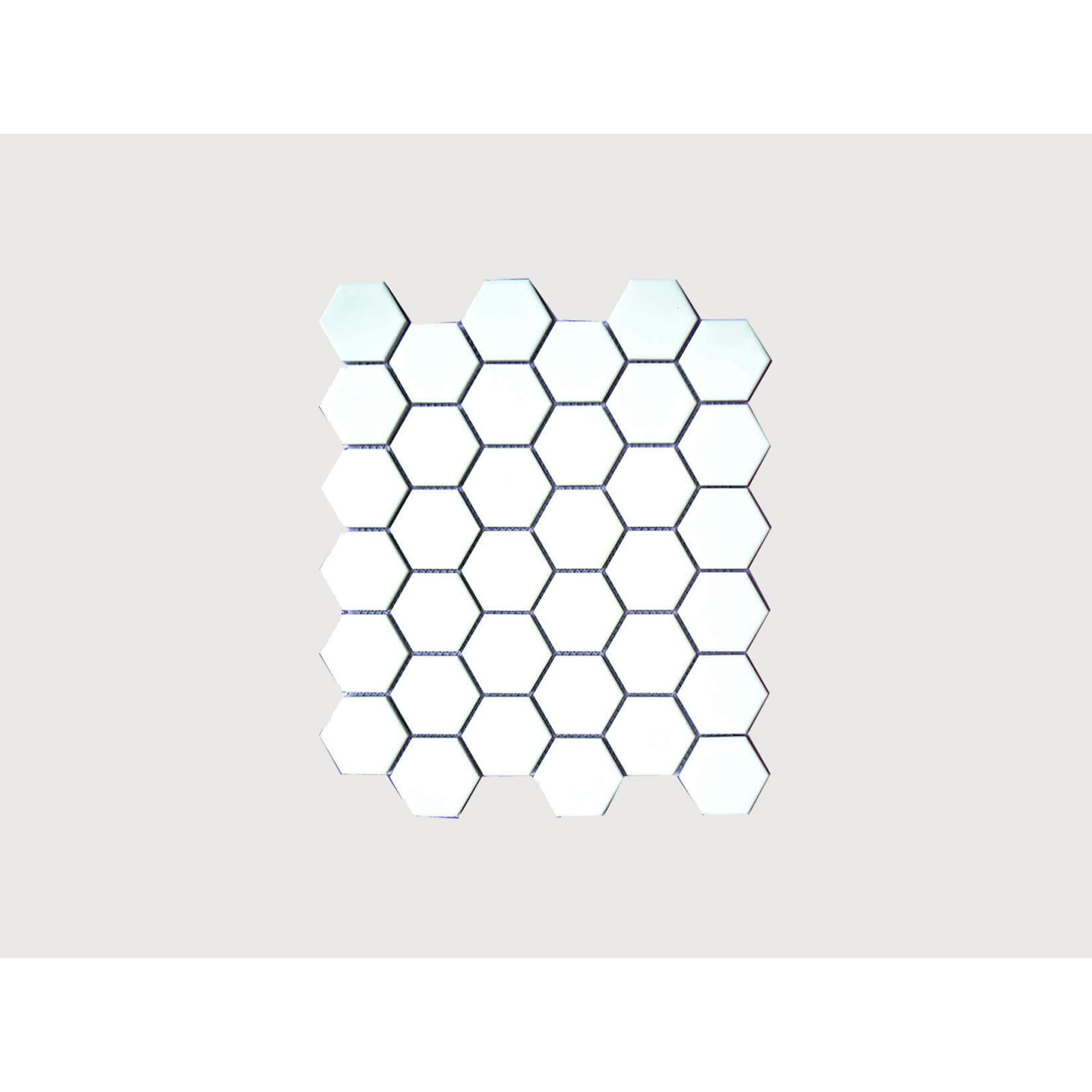 Metro Hex 2" Mosaic, White, Glossy