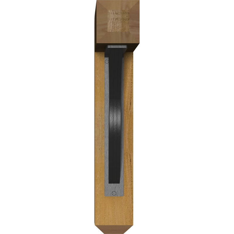 Support triple Ironcrest de 4 po Miller, H 23 po x P 20 po, Cèdre rouge de l'Ouest l 3 1/2 po x T 4 po (lisse