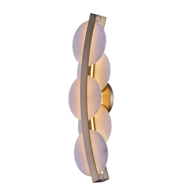 Meridian 1 LT Winter Brass Wall Sconce Kalco