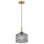 Petit luminaire suspendu Lisette avec verre nervuré-1249565241