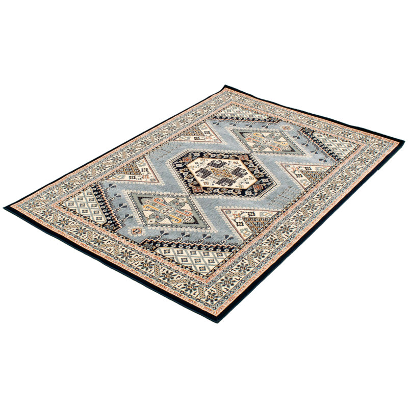 Tapis oriental bleu, Rectangle 7 pi 10 po x 10 pi 2 po