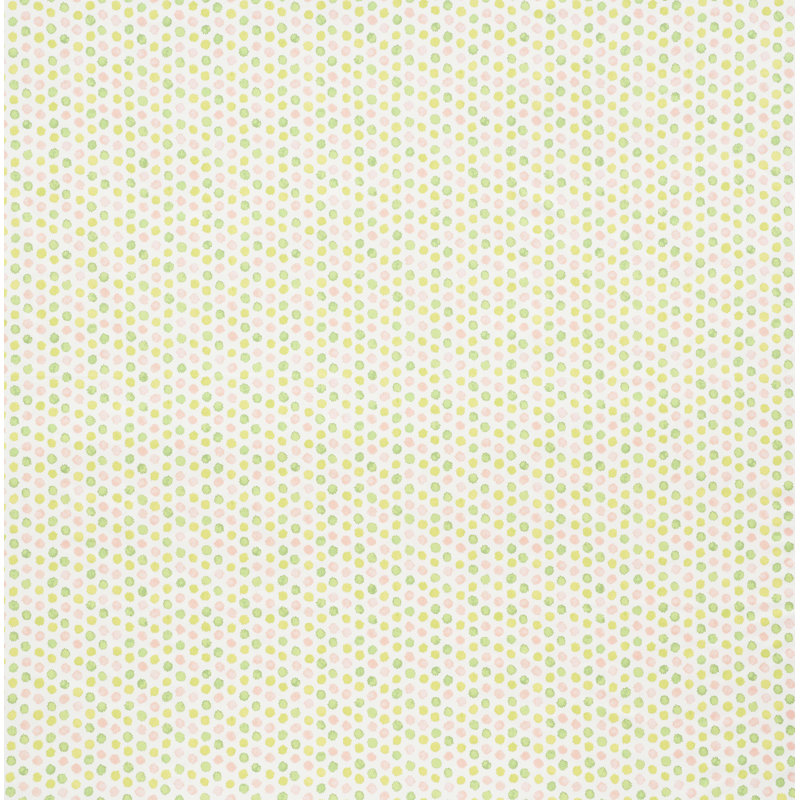Schumacher x Celerie Kemble Mini Bursts Fabric, Pink/Leaf
