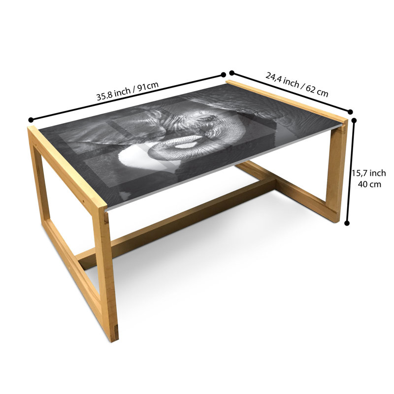Jaber Sled Coffee Table, 40cm H x 91cm W x 62cm D